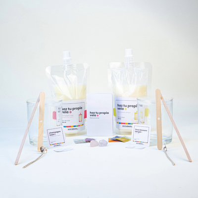 Kit haz tu propia vela para compartir 2 velas de soya artesanales DIY aromabeats